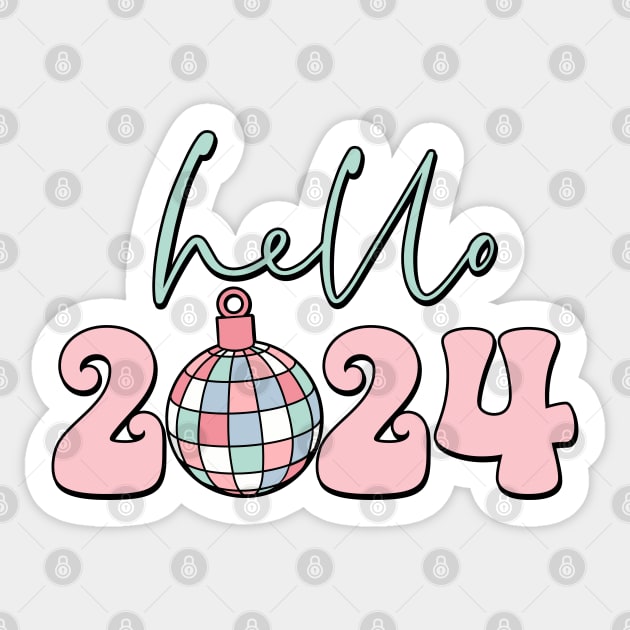 Hello 2024 Sticker by MZeeDesigns